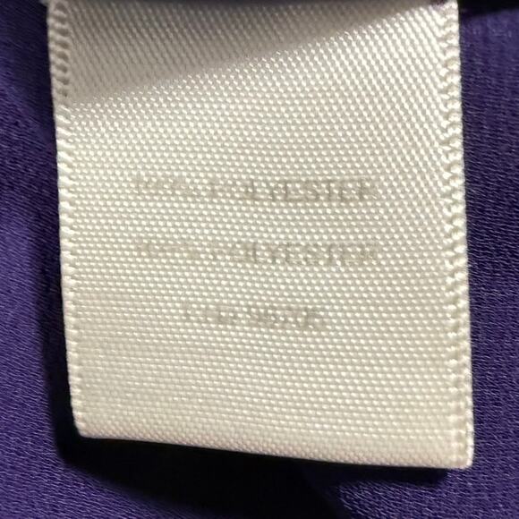 Rebecca Taylor Purple Sheer Floral Tank Top Women’s 6 Layered Flowy Blouse - Picture 7 of 8